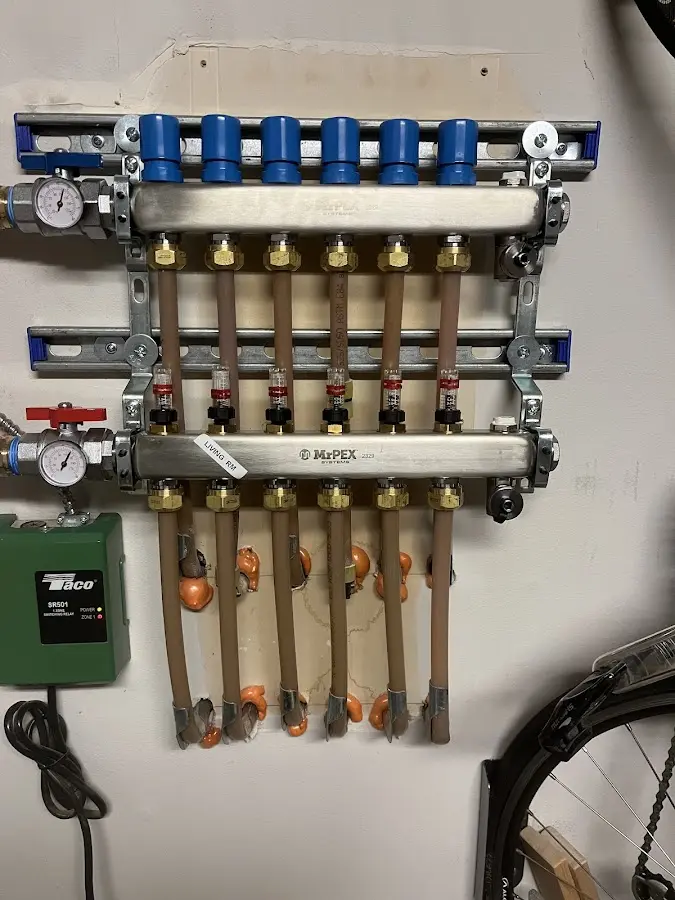 Plumber performing Gas Line Installation at a residential property in Zapata